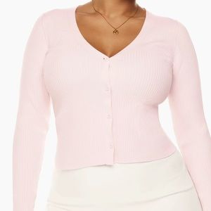 NWOT Aritzia Wilfred Adore Cardigan, Mochi Pink, size L
